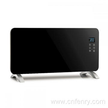 Glass panel heater with LED display